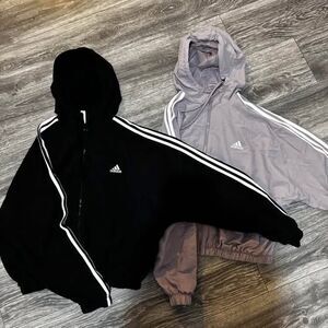 2 Adidas Woven Windbreaker Jackets